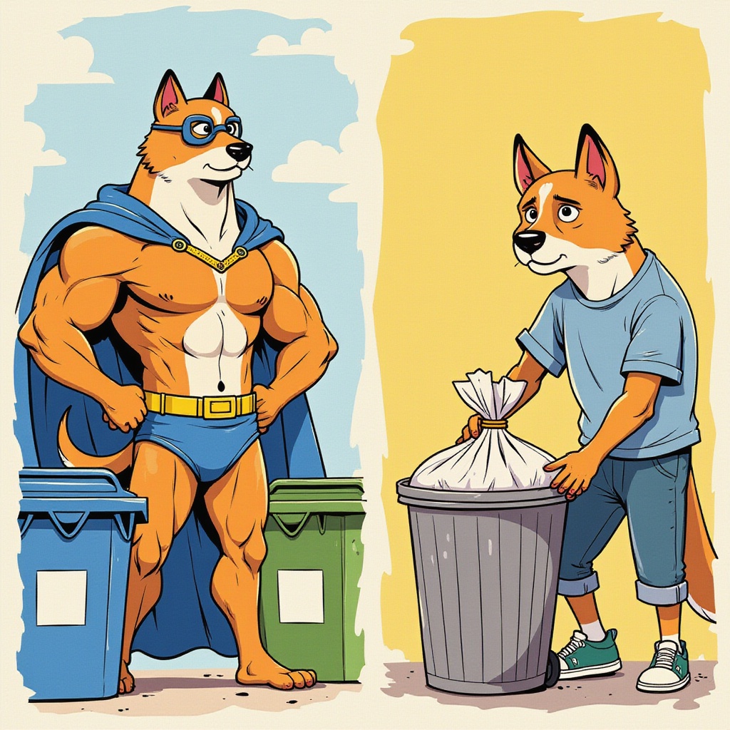 Denariusdenr's tweet photo. Buff Doge:
“Me after 1 week on Dwaste:
‘I can sort 12 types of plastic and identify biodegradable wrappers.’”
Cheems:
“Old me: ‘trash is… trash?’”
#TrashTransformation #DwasteApp #GlowUp https://t.co/n3wdt9euN0