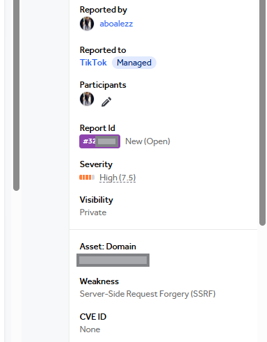 Just reported my first SSRF and first Server-Side vuln, and it's in TikTok! Hoping it's valid