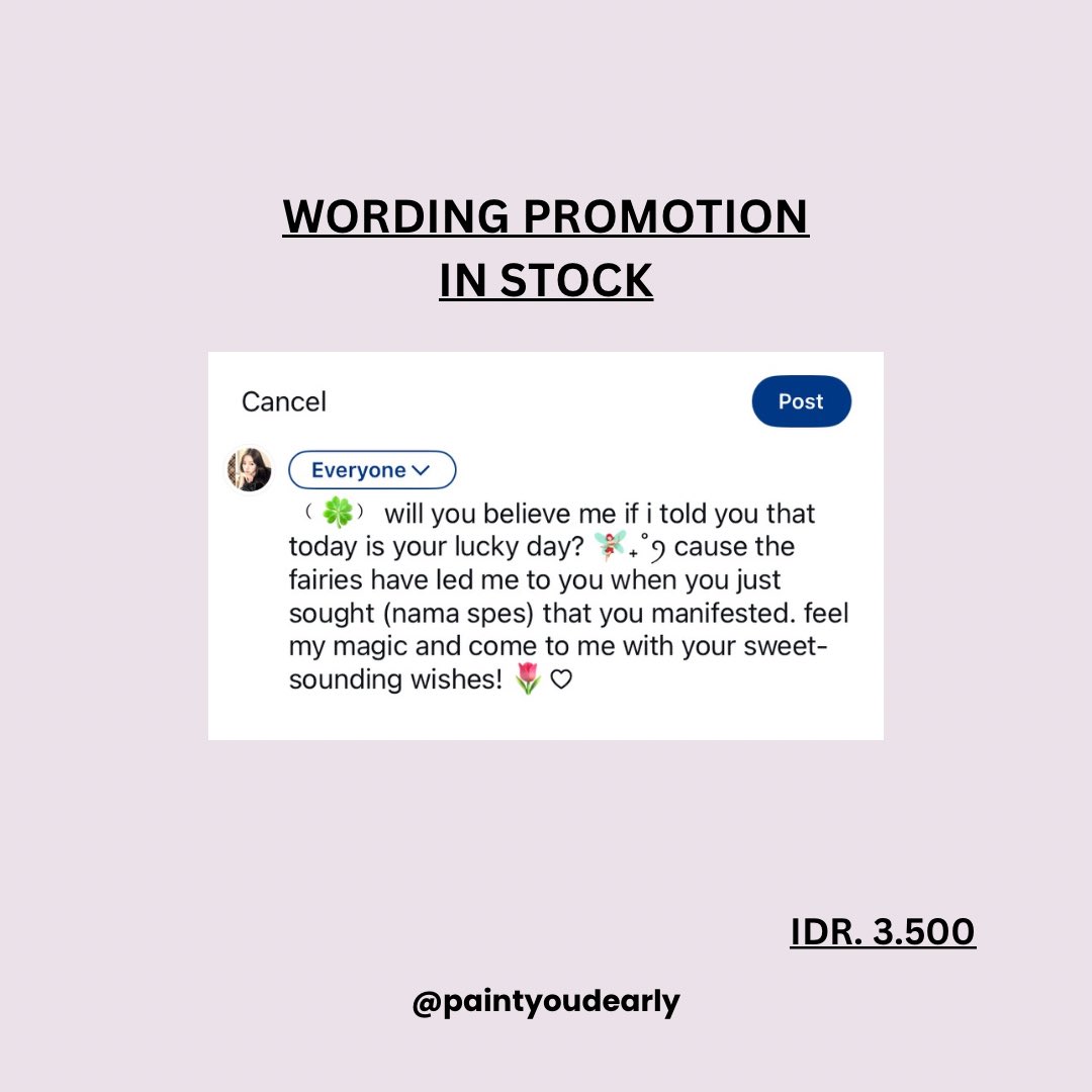paintyoudearly's tweet photo. 𓈒⠀⠀𓏸⠀⠀𓇼 a repost, please? thank you! ♡

happy friday! aku punya wording promosi untuk BA ready stock yang bisa diklaim sekarang juga. 🍧🎀

📝🧺 payment hanya lewat dana, gopay, dan spay. tidak tersedia QRIS. #zonauang https://t.co/pyENRxcrwJ