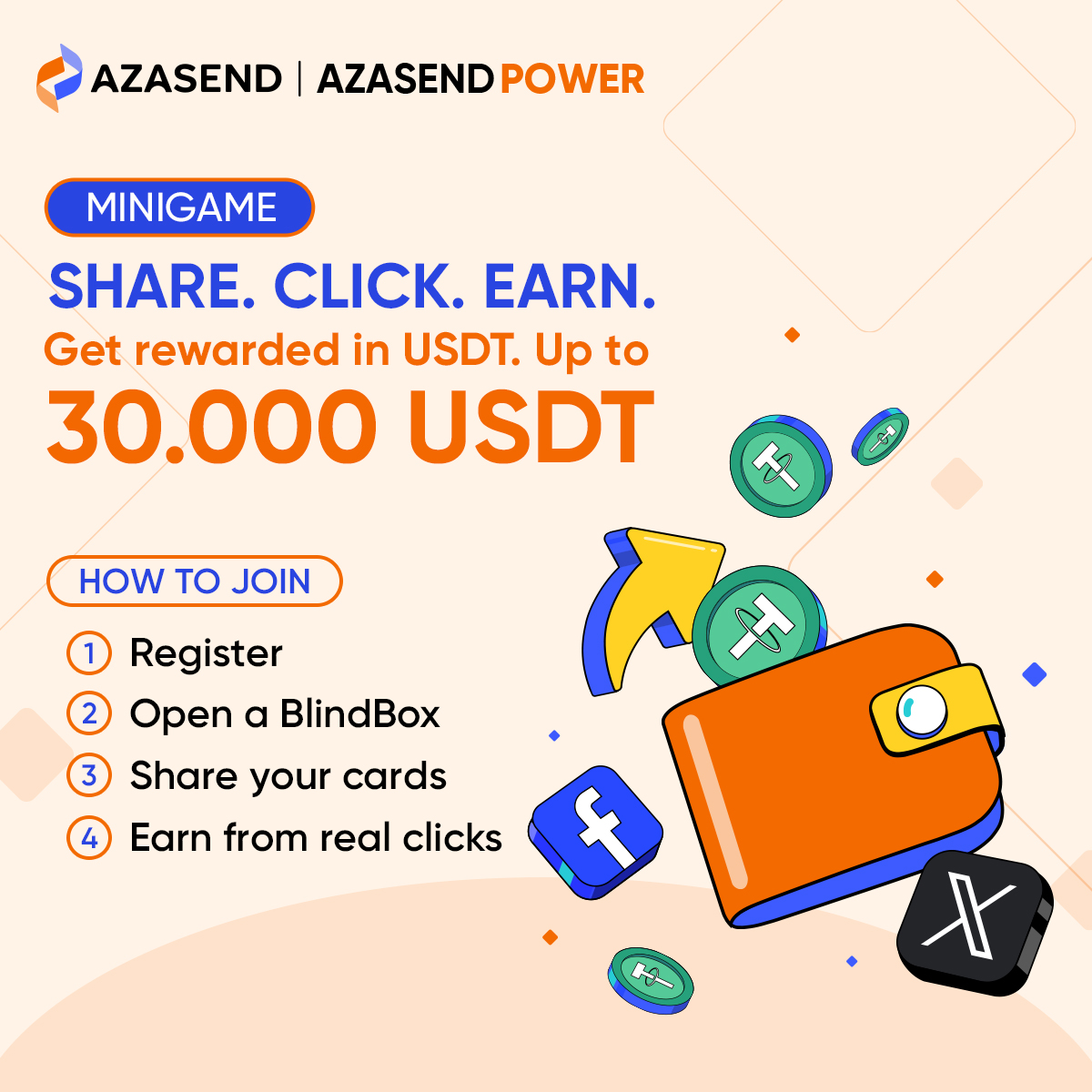 Participate in “Share. Click. Earn” the way that suits you:
✅ Option 1:  Share Blind Box that comes with suggested content and link!
✅ Option 2: Create your own content that includes your referral tracking link
⚠️ Limited to 1000 participants. Register: forms.gle/GgXeuZiEvrfFh1…