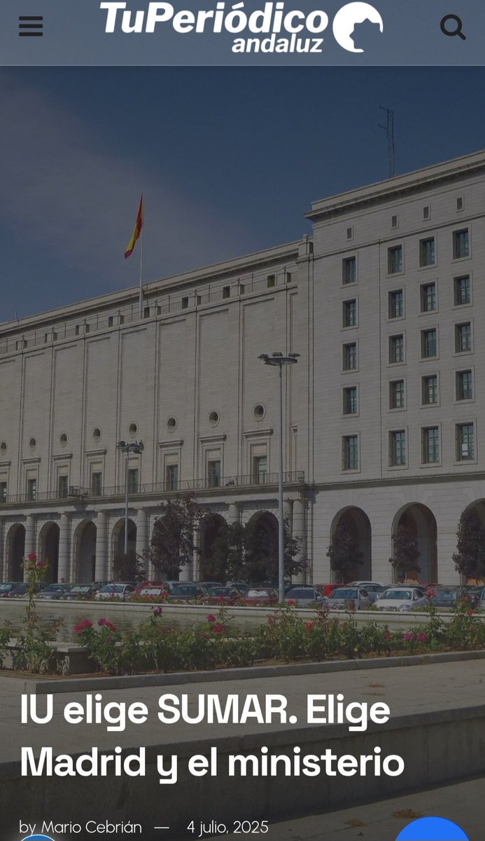 Izquierda Unida  Andalucía ha elegido Sumar. Ha elegido Madrid. Y su Ministerio.
Olvidando Andalucía y a los andaluces. 
 A riesgo de que haya 3 papeletas a la izquierda del PSOE. 
Cuando solo debería haber 1. 
Háganselo  mirar.
Aún están a tiempo. 

noticias.tuperiodico.soy/opinion/iu-eli…