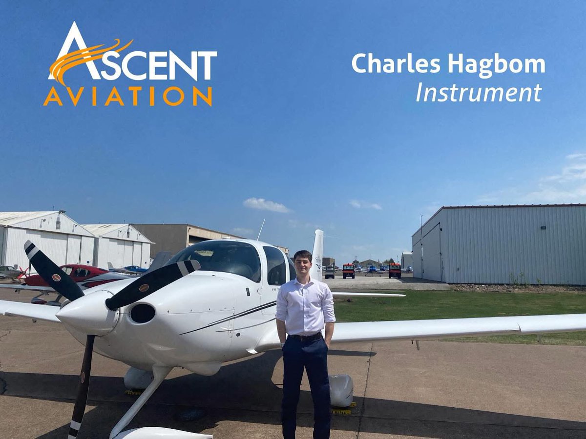 Congratulations on your successful instrument check ride, Charles! 👏🛩️ #AscentAviation #FlightSchool #BecomeAPilot #LearnToFly #ProfessionalPilot #CheckRide #LakeSuperiorCollege #Duluth #StudentSuccess #Aviation