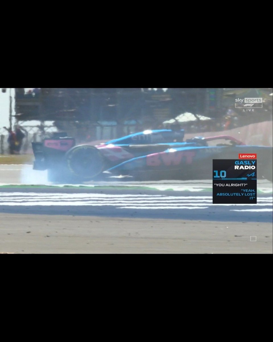 BoxBoxBananas's tweet photo. ๐๏ธ โYou alright?โ
๐ฏ๏ธ โYeah, absolutely lost it.โ
Piiiieeerrreeee Gaaaaslyyyyyy!!! ๐ฅ
FP1 already delivering that Alpine energy ๐
Silverstone is cooking ๐ณ๐ฅ
#F1 #BritishGP #Silverstone #Gasly #Alpine #FP1 #F1Memes #RadioCheck #BoxBoxBananas ๐ https://t.co/VbL5rL2vLn