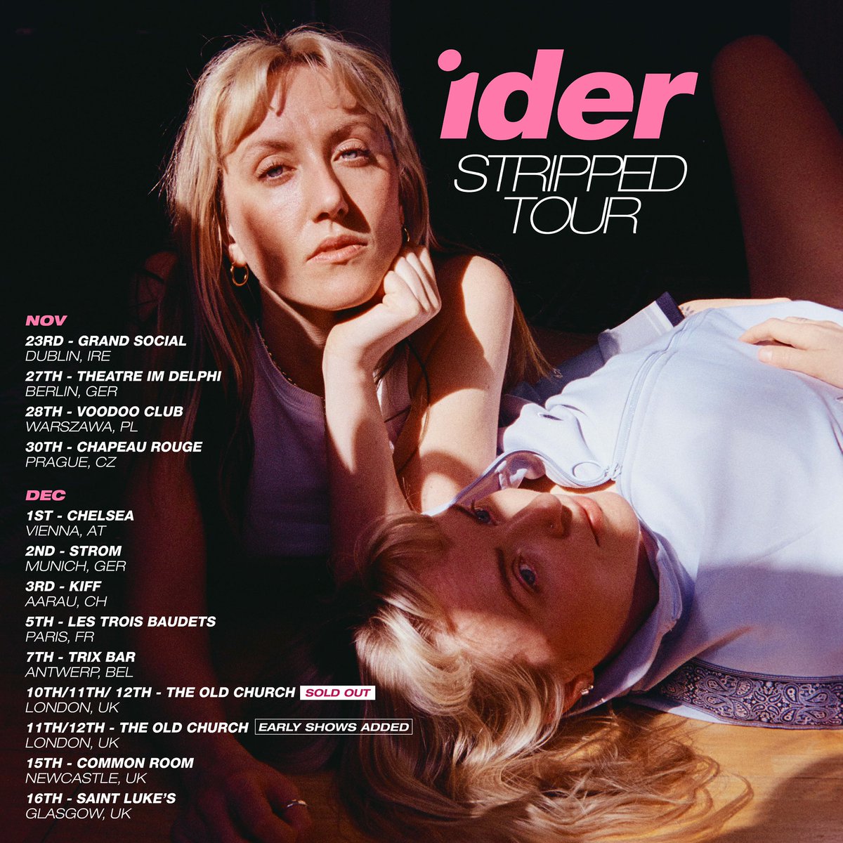 weareider's tweet photo. Late To The World (stripped) EP out September 26th ✨ pre-save now

Limited run of 250 vinyl available to pre-order now. 
And get your tickets for our Stripped Tour at the end of the year. We can’t wait!

Know How It Hurts (stripped) is out now ♥️

https://t.co/soL4q4ZvM4 https://t.co/BjYeNXHN9m