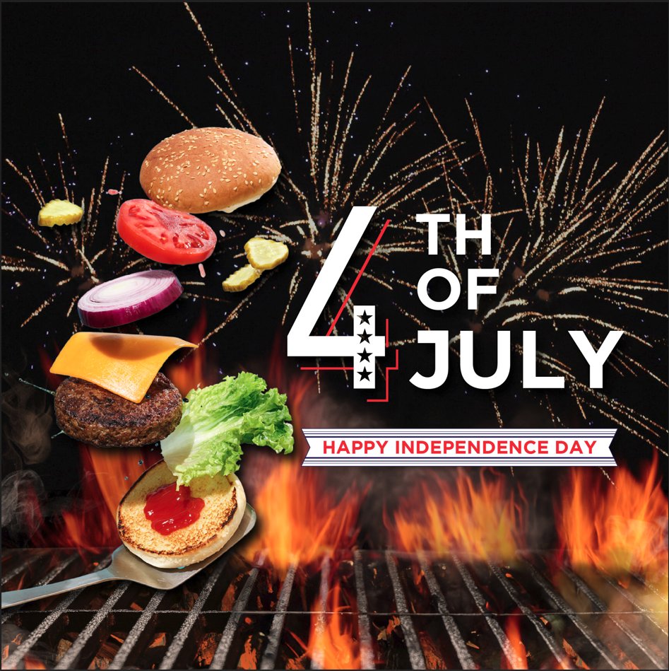 GraphicsOutput's tweet image. Happy 4th of July! 🎇 Here's to a day of fun, food, family, and freedom! 🗽