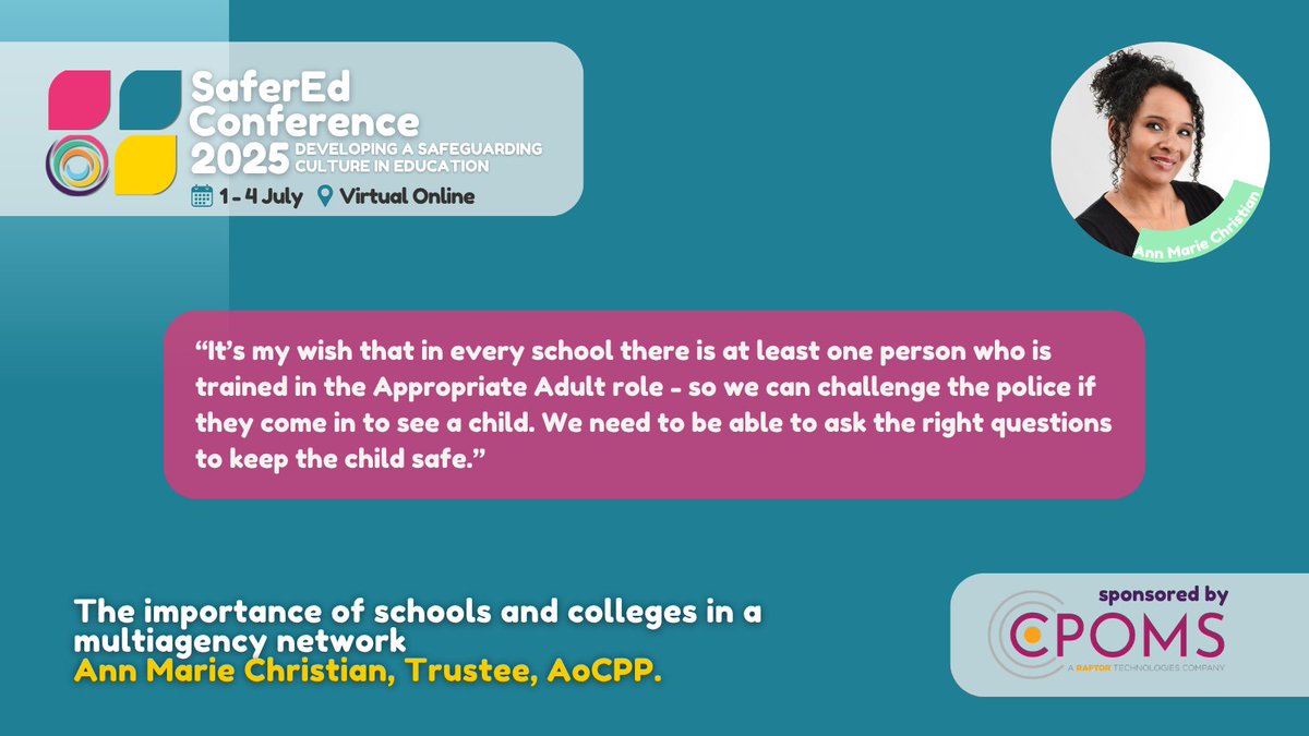 Ann Marie Christian's very comprehensive workshop: The importance of schools and colleges in a multiagency network, showed us that educational institutions are key partners in collaborative efforts to ensure child safety and well-being. Our involvement enhances communication,