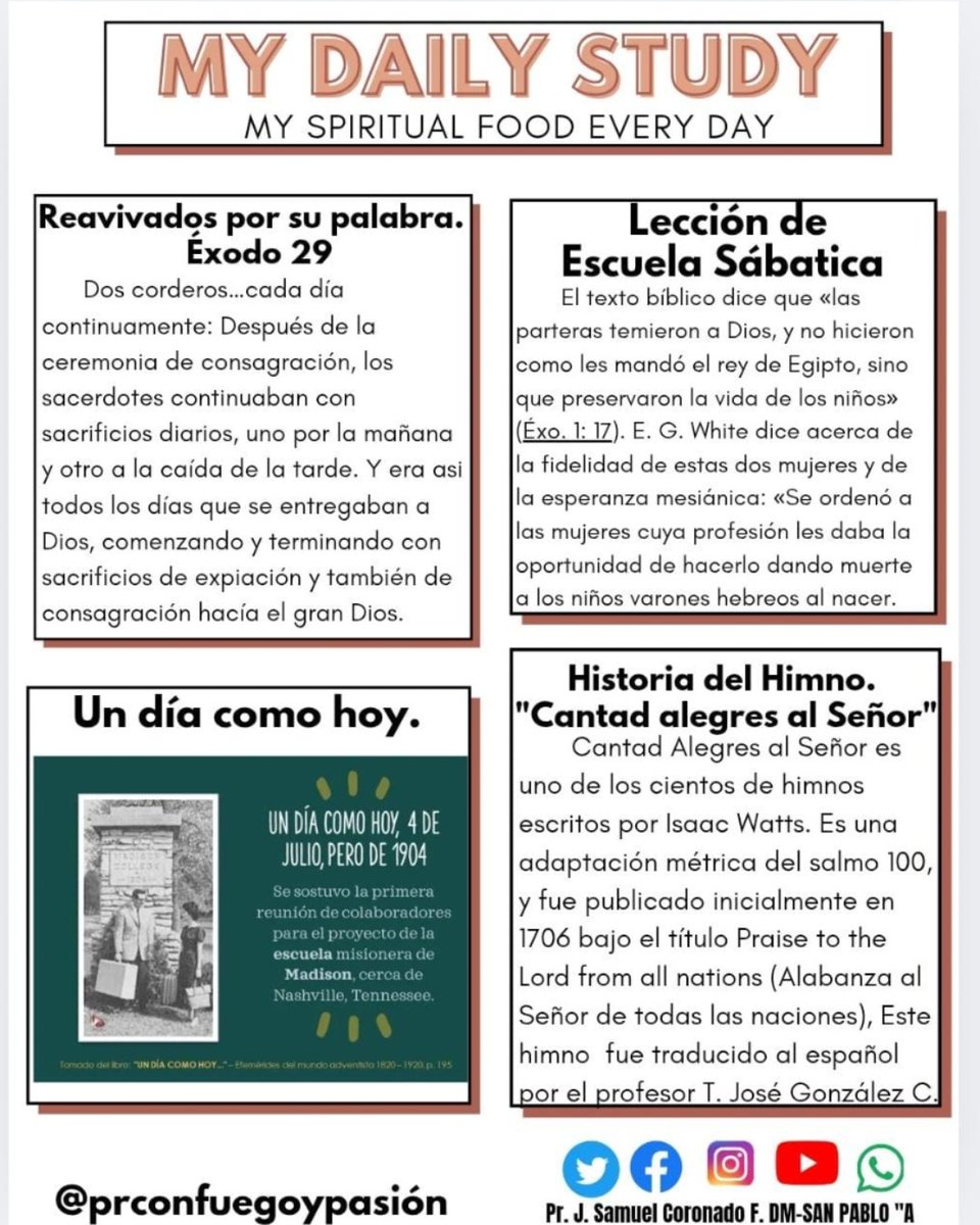 Mi diario estudio.      Mi alimento espiritual de cada día.!!!