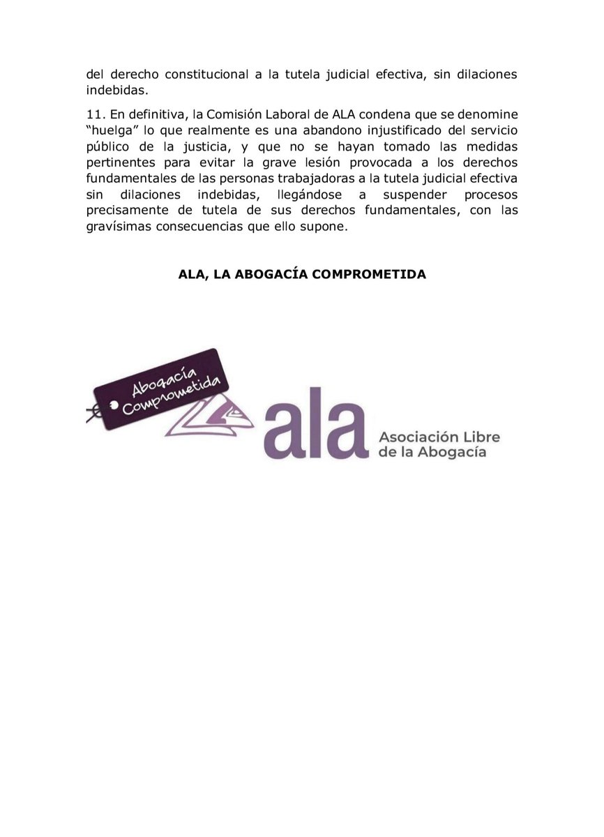 [Comisión Laboral] Nuestro Manifiesto en relación con el cese de servicio público de la Justicia de los días 1°, 2° y 3° de julio de 2025.