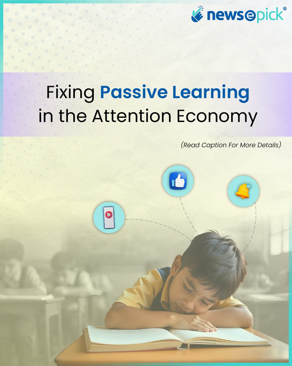 newsepick's tweet photo. We live in a world of constant pings, endless scrolling, and divided focus
As a result, students struggle with attention.
Now, Traditional classrooms still rely on watching, listening, and note-taking.

What Happens Then? Students zone out.
They forget what they “learn.” https://t.co/3pZUZkZT4S