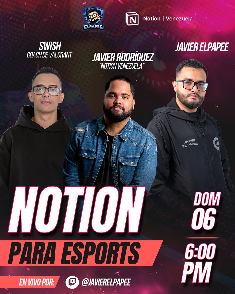 ¿Cómo se organiza un Stratbook de Valorant? 🤔📑

Este domingo estaré conversando y mostrando un poco sobre cómo <a href="/NotionHQ/">Notion</a> me ha ayudado a hacer mi trabajo más fácil tanto para mí como para mis jugadores.

Será a las 6PM el domingo en el canal de <a href="/JavierELPAPEE/">JavierELPAPEE 🇻🇪 LMT</a>, don't miss it 🚀