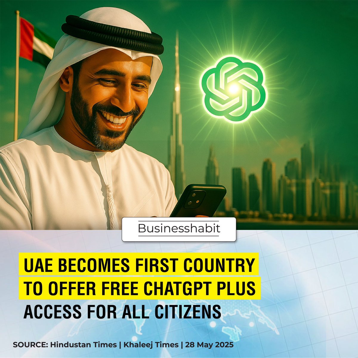 BusinessHabit's tweet image. #uae #dubai #chatgptplus