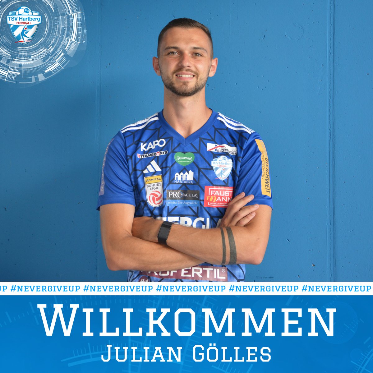 tsv_hartberg's tweet image. Der 25-jährige Steirer Julian #Gölles wird zumindest in der kommenden Saison für den TSV Egger Glas Hartberg auflaufen.
ℹ️ Alle Infos zur Verpflichtung des Rechtsverteidigers: tsv-hartberg-fussball.at/julian-goelles…
#gölles #inundaut #forzatsv #nevergiveup
