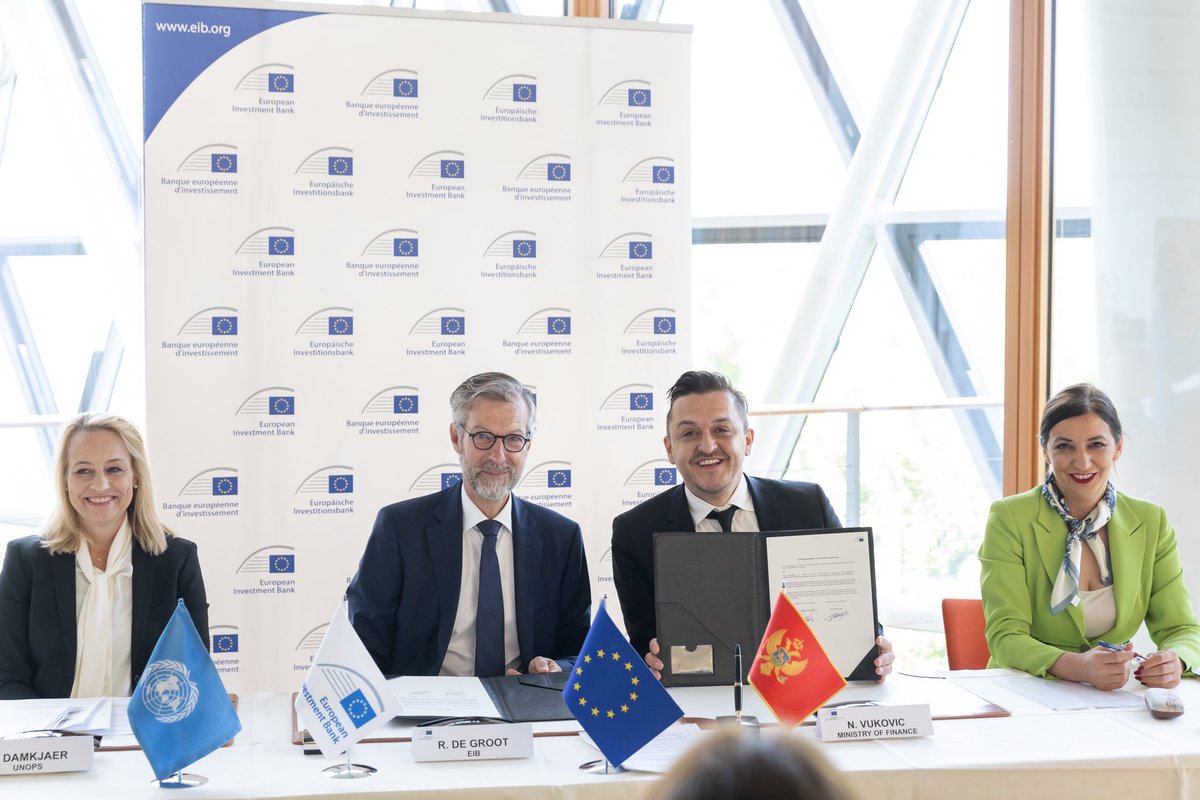 📌EIB Global pojačava podršku ekonomskom razvoju Crne Gore🇲🇪🇪🇺

🤝Ministar finansija Novica Vuković i potpredsjednik EIB-a Robert de Groot i potpisali su sporazum o zemlji domaćinu između EIB i Crne Gore.
