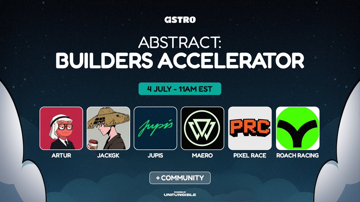 Abstract: Builders Accelerator. ✳️

Date: TODAY 
Time: 11:00AM EST / 5:00PM CET

Set your reminders below 👇