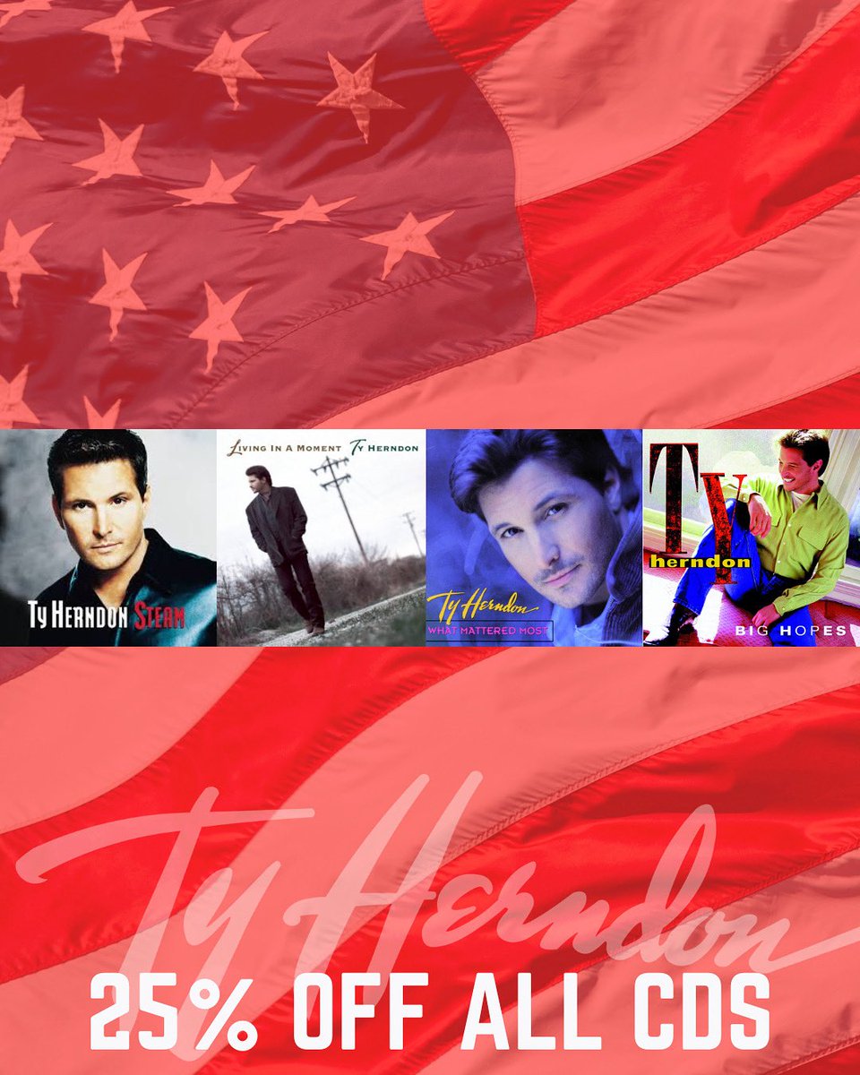 It’s not the Fourth of July without some good ole country music. Y’all use code JULY25 to save 25% on all cds on my site through Sunday! Yee haw!🤠 …ty-herndon-online-store.myshopify.com