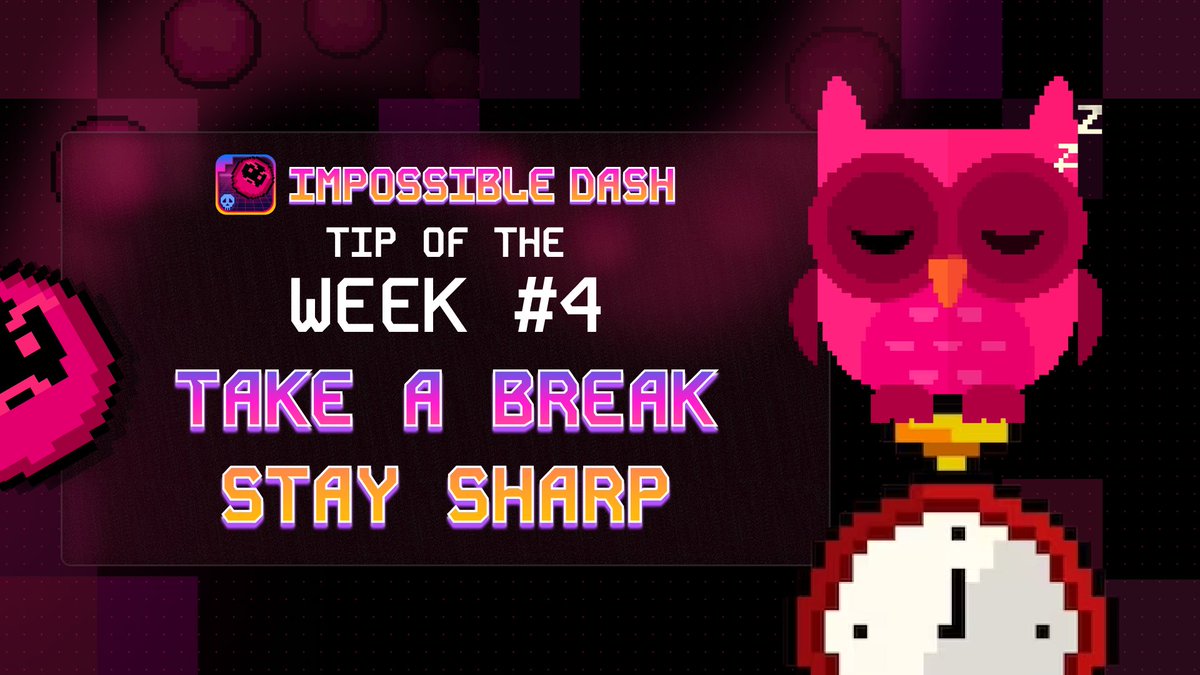 DashOnSei's tweet image. 🧠TIP OF THE WEEK!!!

Don&apos;t be afraid to pause. Even the best players pause before the final step, it’s how they stay sharp.

🧭Take a breather 😮‍💨. Reset. Return sharper.

pausing = progress

focus, then dash-  impossibledash.com