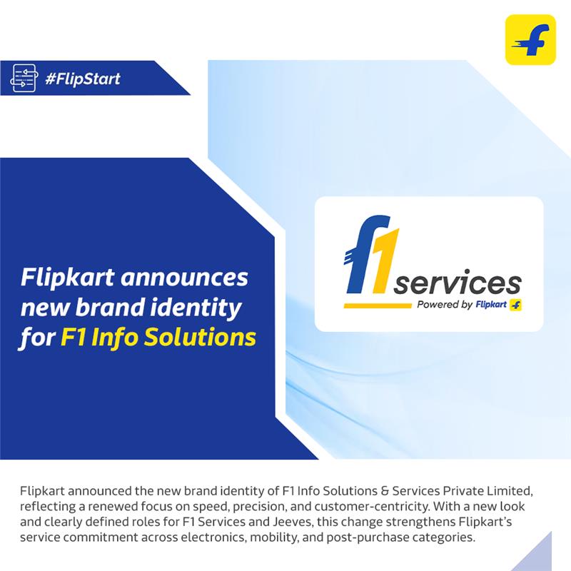 FlipkartStories's tweet image. .@Flipkart announced the new brand identity of its new service arm, F1 Info Solutions & Services Private Limited, bringing a sharper focus on speed, accuracy, and customer-first service.
F1 Services will now focus exclusively on brand-authorized mobile and electronics repairs at…