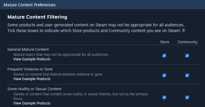 On the Steam Community Workshop controversy.  Our research has shown that unless you set your user preferences to these settings , Steam will hide 5,752 CK3 mods.  Most of those mods have no mature content.  Flagging for <a href="/PdxInteractive/">Paradox Interactive</a> <a href="/CrusaderKings/">Crusader Kings III</a>  attention.