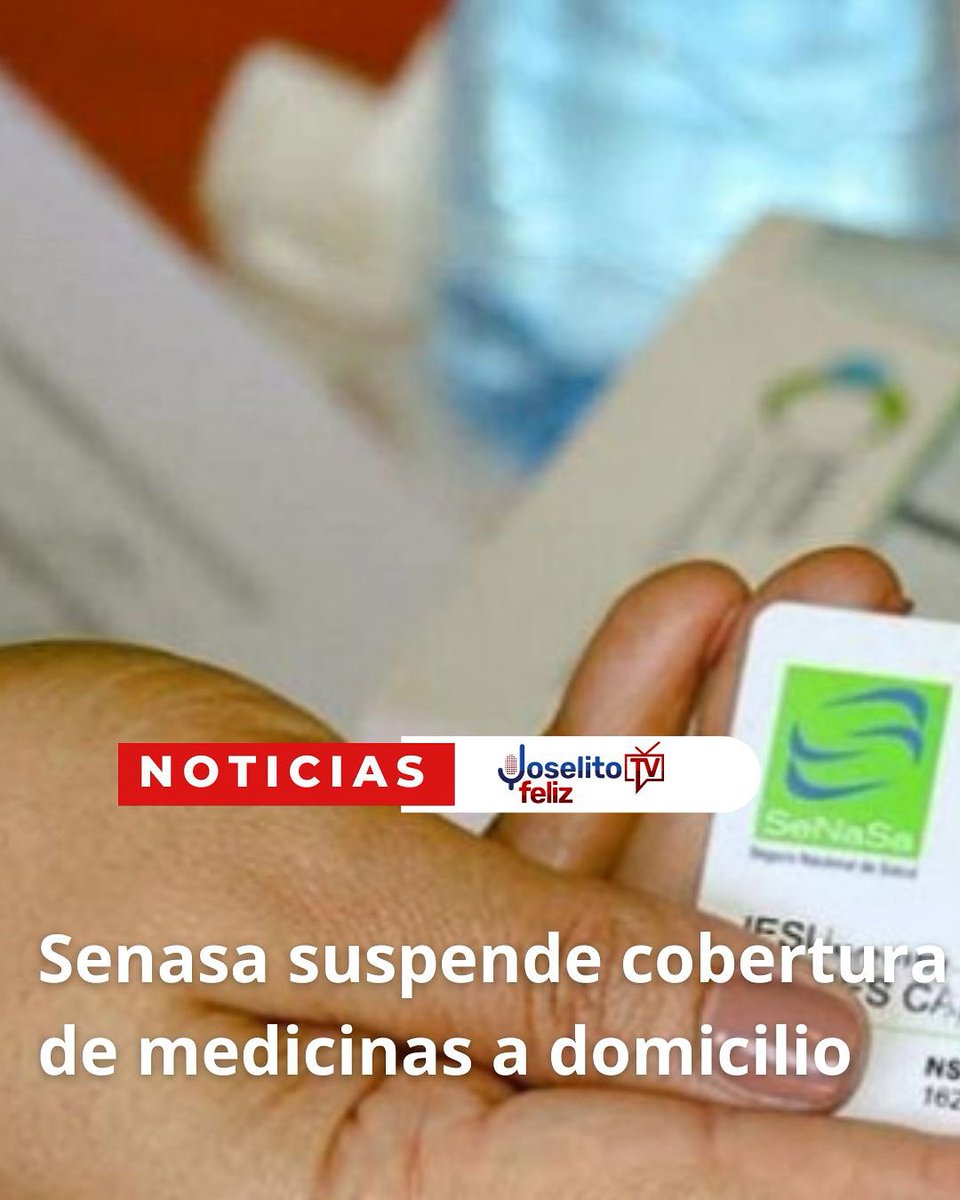 .<a href="/ARSSeNaSaRD/">ARS SeNaSa</a> suspende cobertura de medicinas a domicilio joselitotv.com.do/senasa-suspend…