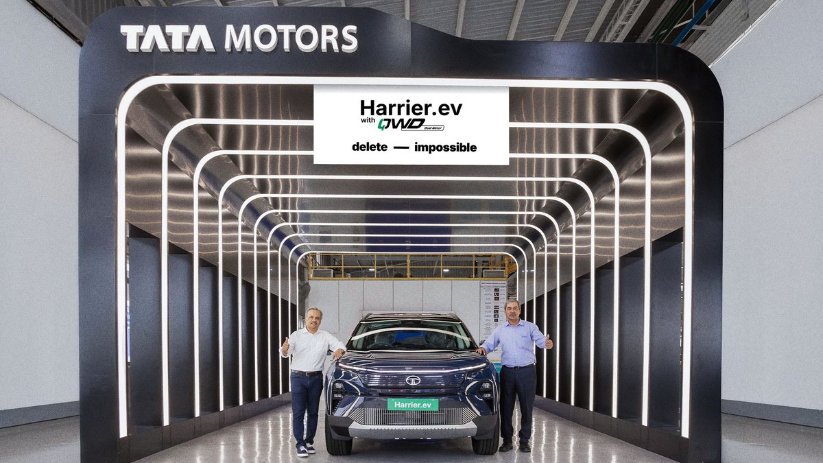 It’s no longer just coming soon. It’s being made. 😎
Production of India’s most powerful homegrown SUV has begun.

With over 10,000 bookings on the very first day, Harrier.ev is now in motion to Delete — Impossible.

Book now from the link below:
bit.ly/HarrierevBooki…

#TATAev