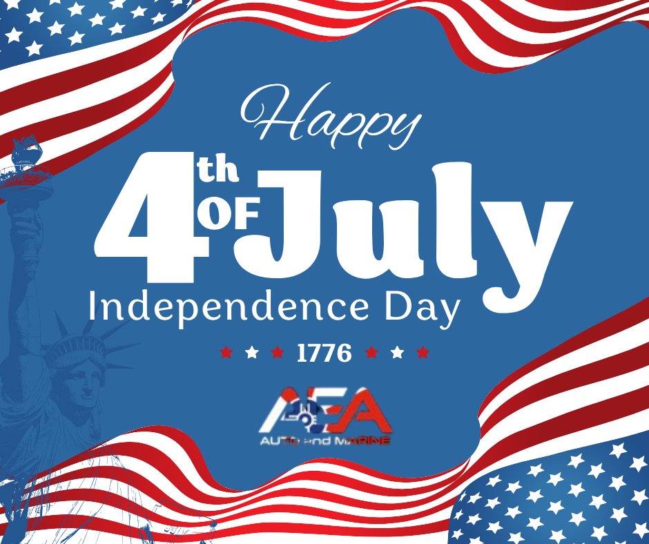 🇺🇸🎆 Happy 4th of July from All Elements Auto &amp; Marine! 🎆🇺🇸

Wishing you a safe, fun-filled Independence Day. As we celebrate, please note that we’ll be closed today and tomorrow. We’ll be back to our regular hours on Monday!