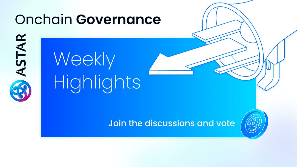 Astar Network (@astarnetwork) on Twitter photo 🌟 Astar Governance Weekly Highlights
Here’s what’s happening in Astar’s governance discussions and referendums this week. 🧵 🌟 Astar Governance Weekly Highlights
Here’s what’s happening in Astar’s governance discussions and referendums this week. 🧵
