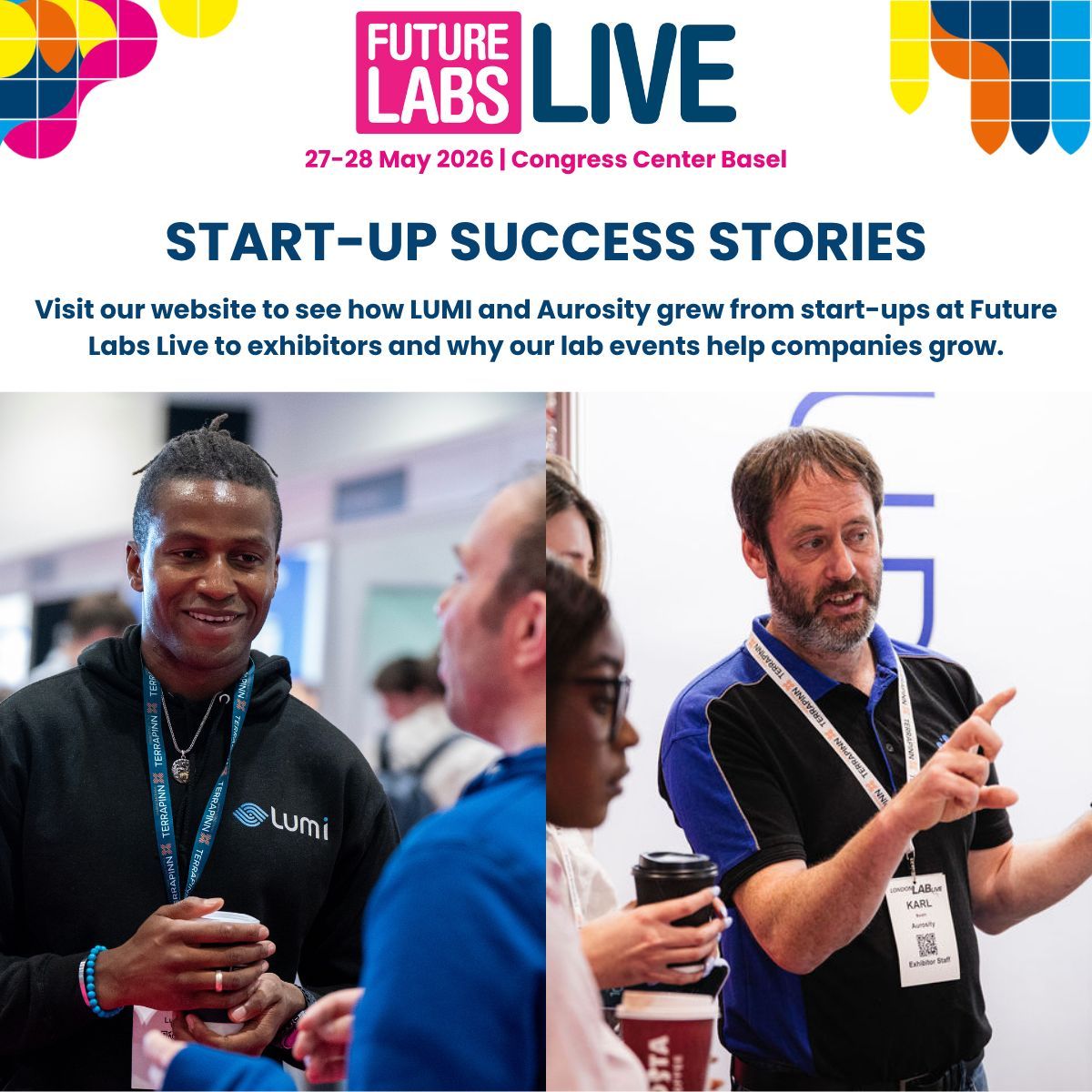 FutureLabs_Live's tweet image. From start-ups to exhibitors! 🚀 Lumi & Aurosity began at Future Labs Live Basel and are now thriving at London Lab Live. Read their stories: bit.ly/StartUpStories…
Want to scale up? Contact Diane: diane.agleron@terrapinn.com
🎟️Tickets: bit.ly/FLABSTickets20…
#FutureLabsLive