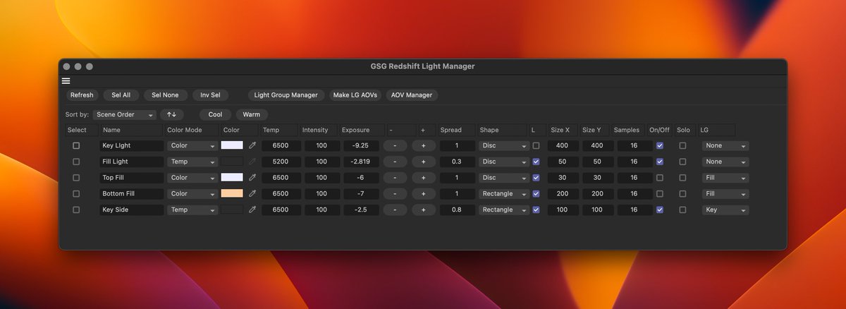 cgpov's tweet image. Redshift light manager wip. Comin soon.