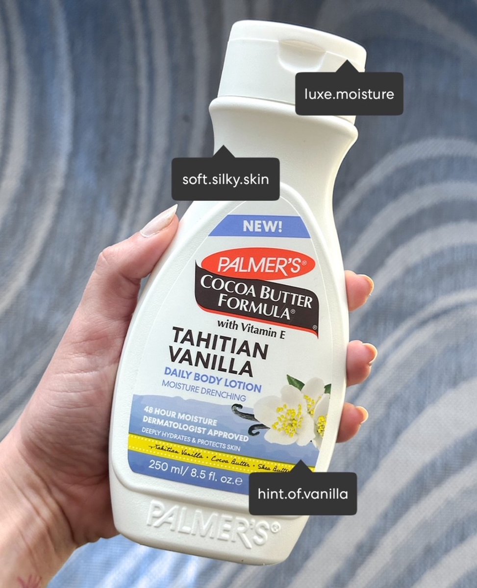 Palmer’s NEW Tahitian Vanilla Daily Body Lotion is THAT girl 🧁

#vanillagirl #vanilla #skincare #bodycare #softskin #gourmandgirlie