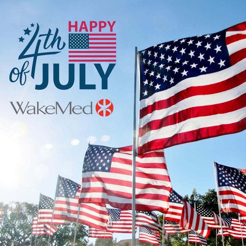 WakeMed (@wakemed) on Twitter photo Wishing everyone a safe and healthy 4th of July! 
 β 
For a complete list of closings and alternate hours, please visit π ow.ly/agZg50Wa6yv
πΊπΈ 
And remember, our hospitals and emergency departments are always open to serve our community. Wishing everyone a safe and healthy 4th of July! 
 β 
For a complete list of closings and alternate hours, please visit π ow.ly/agZg50Wa6yv
πΊπΈ 
And remember, our hospitals and emergency departments are always open to serve our community.