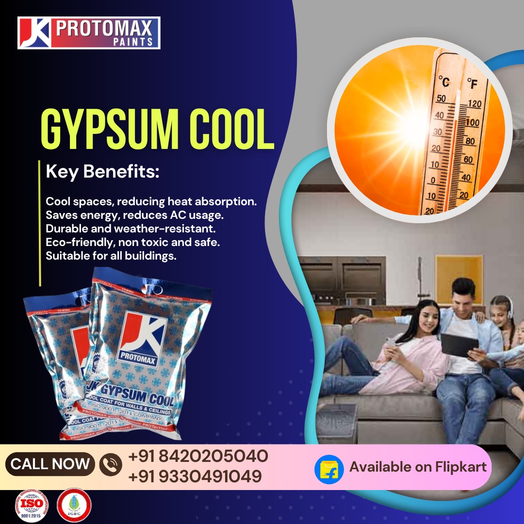 JKProtomaxPvt's tweet photo. 🌞❄️ Beat the Heat the Smarter Way! ❄️🌞
With Gypsum Cool by JK Protomax, keep your spaces naturally cooler and more comfortable – all year round!
📞 Call: +91 8420205040 | +91 9330491049
🌐 Visit: https://t.co/H7HMcFU7KB
#GypsumCool #JKProtomax #StayCoolNaturally #SmartLiving https://t.co/jJTJpx6hBy