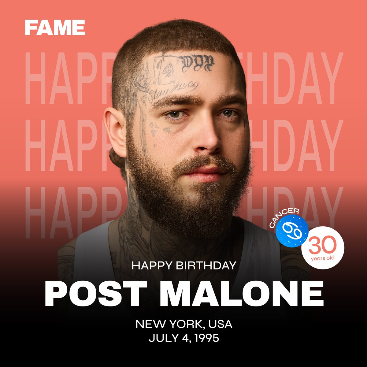 getfamemag's tweet photo. Cheers to Post Malone! You redefine modern music! 

#PostMalone #FAME #FAMEMAG #FAMEMAGAZINE https://t.co/KdwcYJGOb9