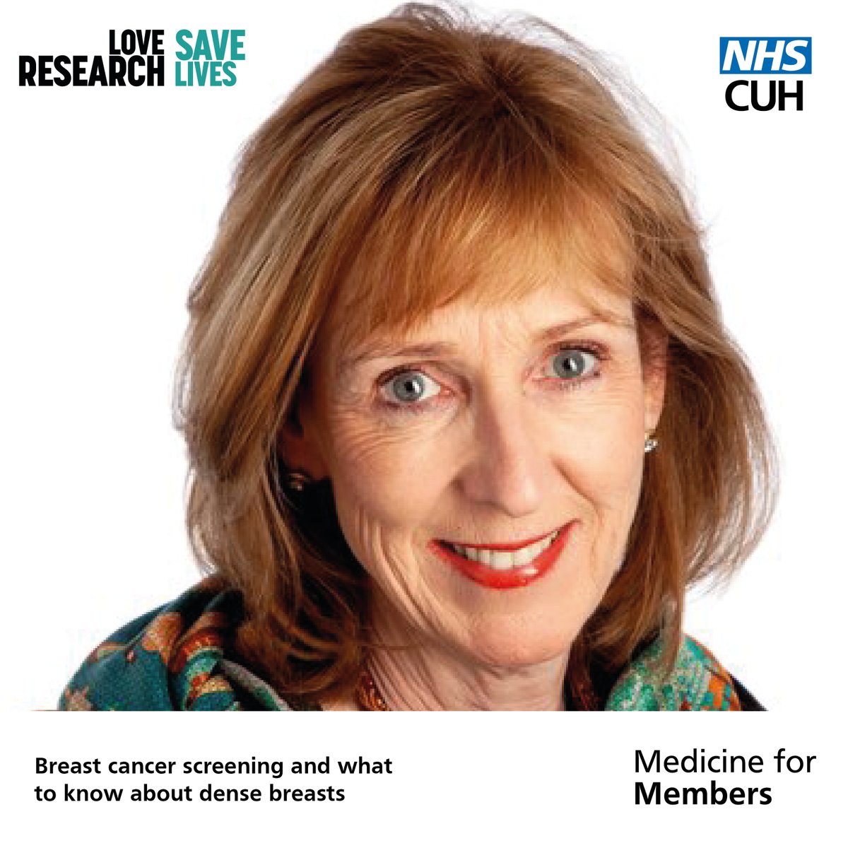 3 days to go!
 
Dr Fiona Gilbert will share insights from her BRAID study on dense breasts, which resulted in 85 women getting early breast cancer diagnosis. 
 
Hear from CUH patient Louise Duffield, who took part.
 
Mon 7 July | 6:30–7:30pm | Ms Teams
 
orlo.uk/RY6Rz