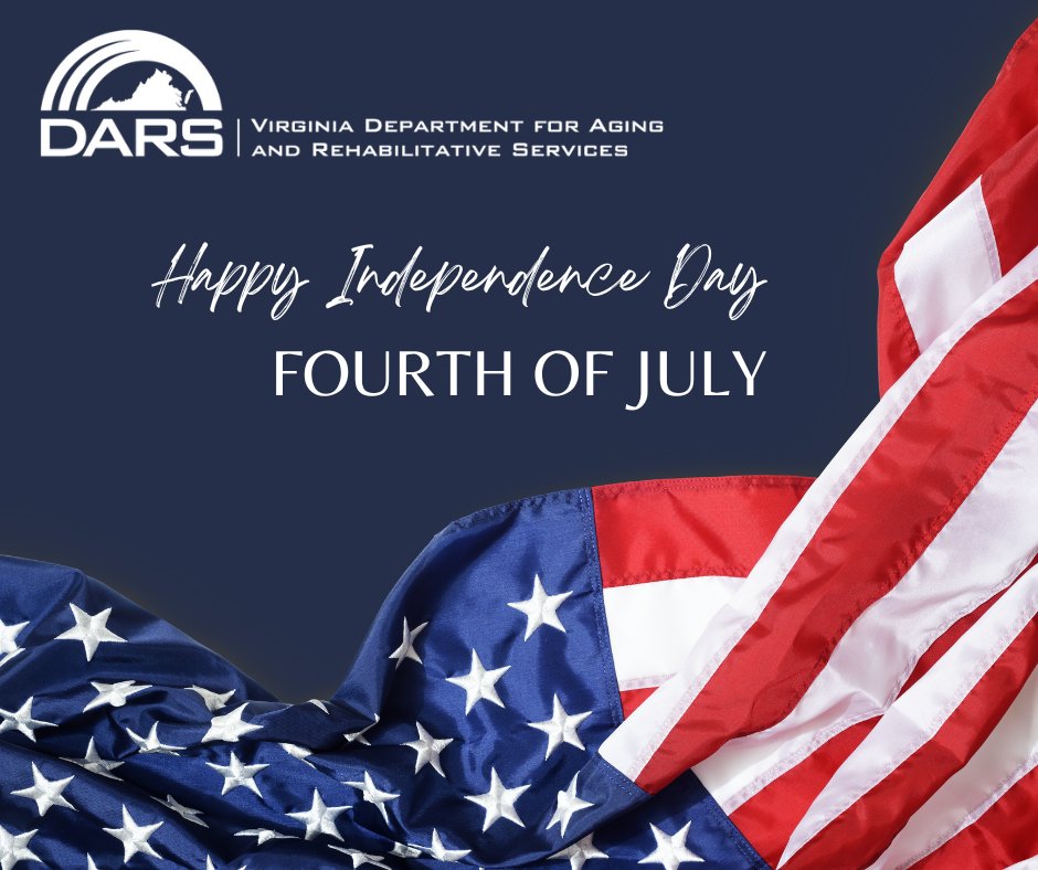 State offices are closed July 4 in observance of #IndependenceDay. Join us in celebrating this important milestone in our history as we honor this spirit of independence especially for older adults and people with disabilities. Learn more at bit.ly/4bSlC9W.