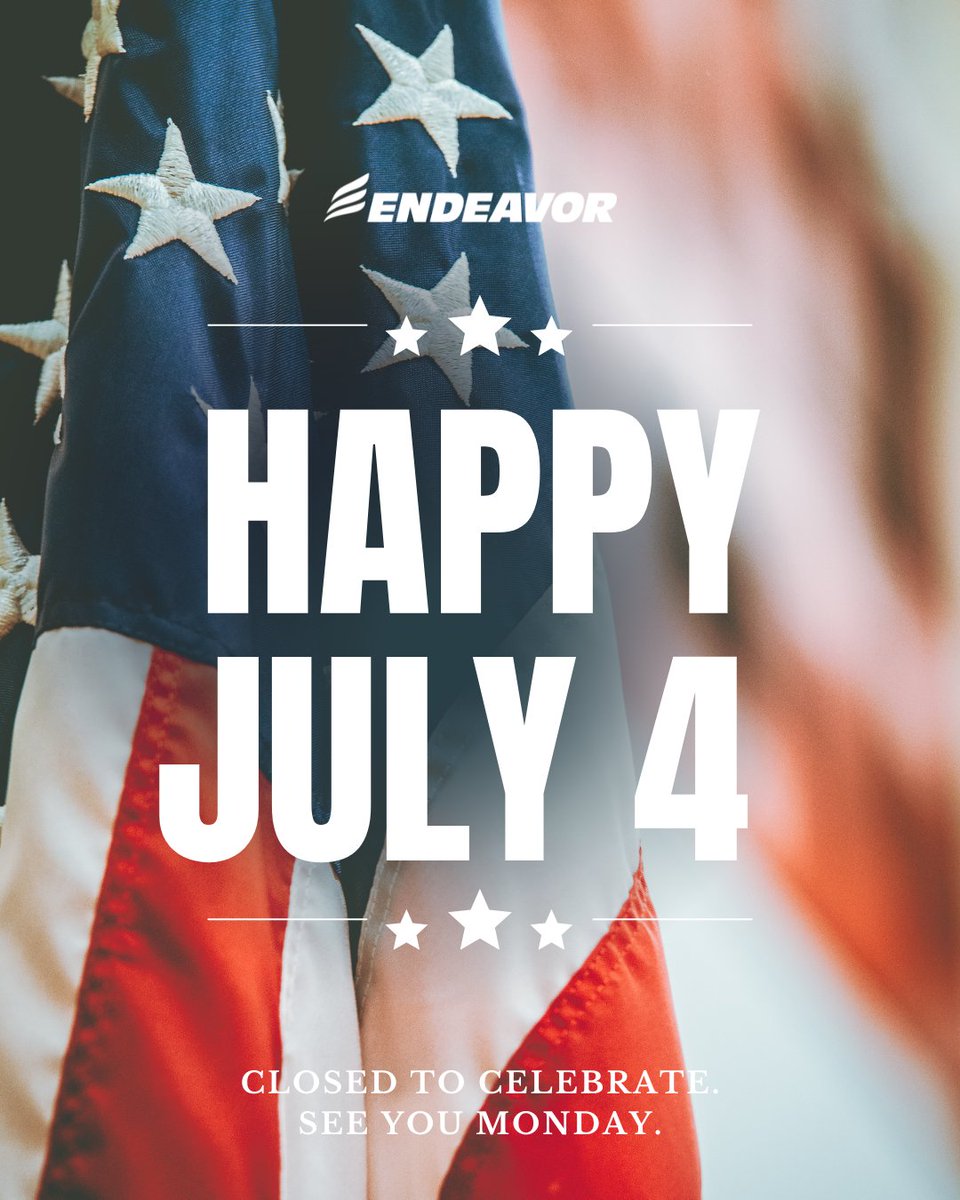 We’re closed for the holiday but will be back in action on Monday. Happy fourth! 🇺🇸