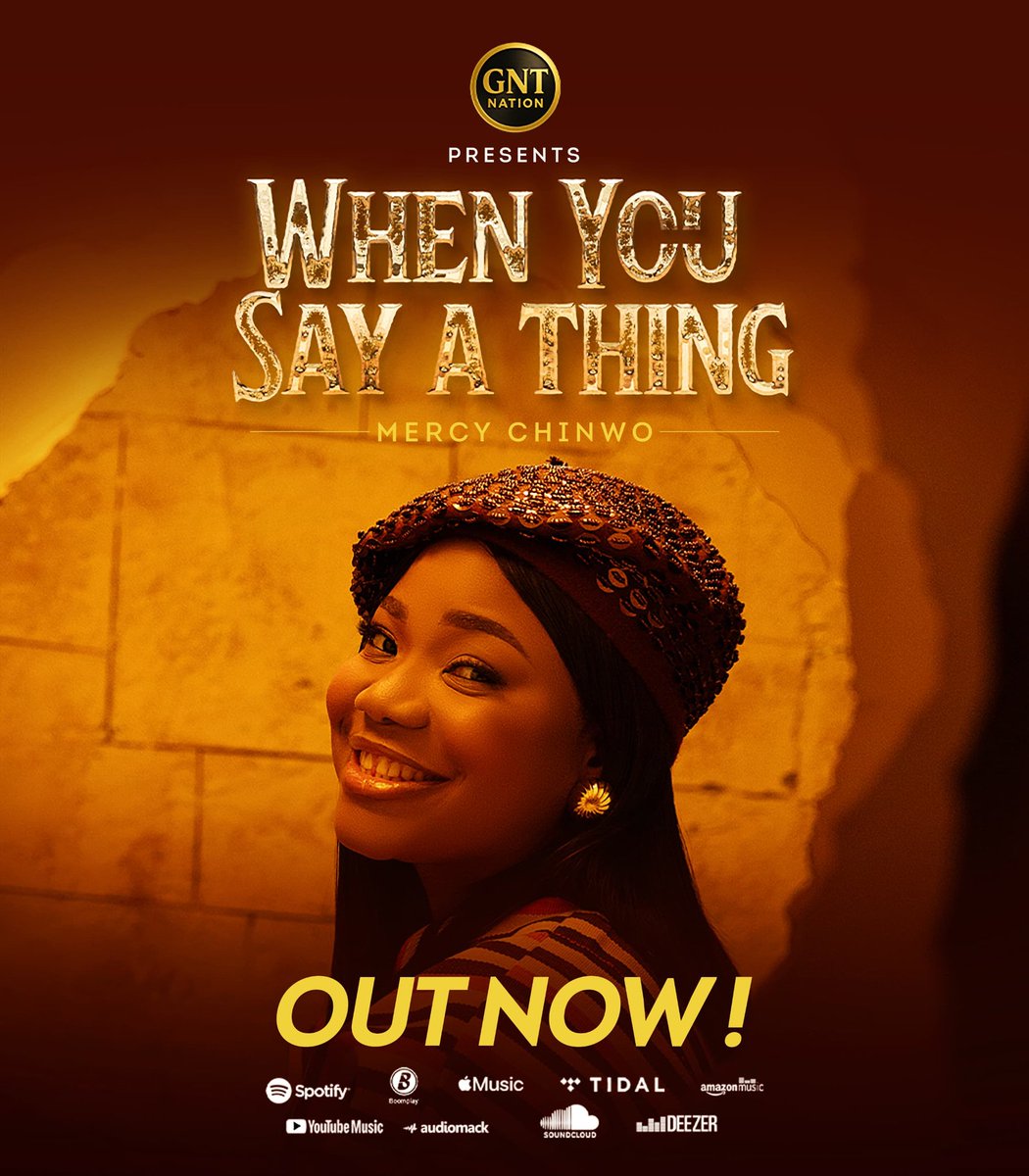 @🚨 IT’S OUT NOW!!! 🔥🔥
"WHEN YOU SAY A THING" is now live on all platforms! 🎶💃
Go stream it, download it, and share it with everyone you love!

👇👇👇👇
mad.ffm.to/mercychinwo-wh…

📺 The official video premieres today at 2PM on my YouTube channel — Mercy Chinwo Official. Don’t