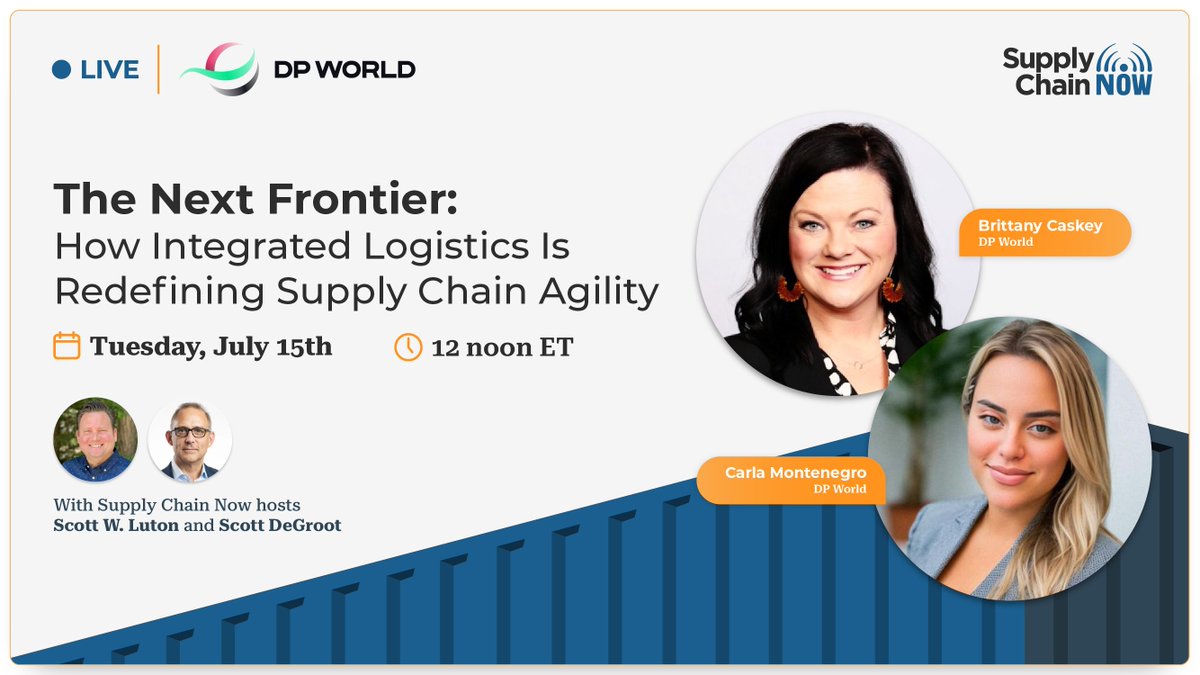 🚛 Retail agility starts with smart freight.
Join @Scottwluton, Scott DeGroot &amp; guests from <a href="/DP_World/">DP World</a> on July 15 at noon ET to explore how modular logistics is helping brands move faster, cheaper &amp; smarter. 

📅 Register: hubs.ly/Q03vyl4N0