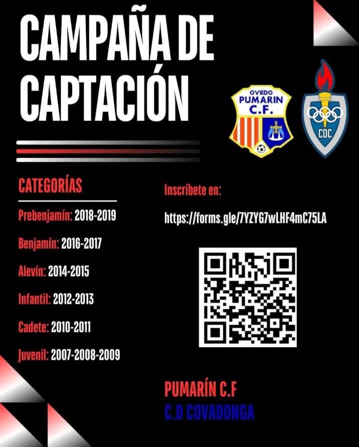 ⚽🔥 ¿Quieres formar parte de la estructura deportiva del Pumarin C.F - C.D. Covadonga?
El mejor camino para crecer como jugador