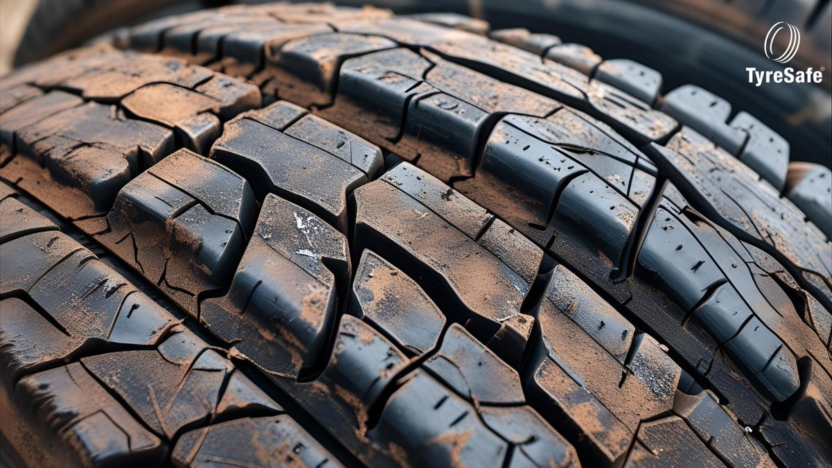 Tyres age, even when you’re not driving. Cracks, hardening rubber and hidden damage can all lead to failure. Check your tyres, even if you drive infrequently. #TyreSafety #TyreAging