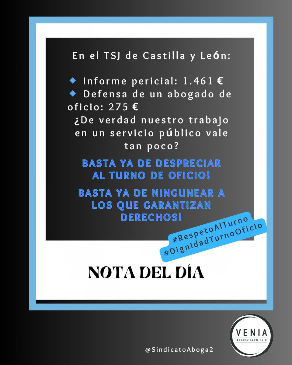 El Turno de Oficio sigue siendo tratado como un servicio de segunda. Quienes garantizan el derecho fundamental a la defensa merecen condiciones laborales justas y dignas.
¡Basta de precariedad en la justicia!
#RespetoAlTurno
#DignidadTurnoOficio
#SinTurnoNoHayJusticia