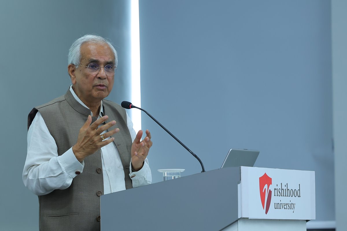 Rashtram School of Public Leadership, RU (@rashtramspl) on Twitter photo Dr. <a href="/RajivKumar1/">Rajiv Kumar</a> , President of <a href="/PahleIndia/">Pahlé India Foundation</a> and former Vice Chairman of <a href="/NITIAayog/">NITI Aayog</a> , delivered a comprehensive lecture on the nuances of public policy in India in PBC' 25. He began by asserting that public policy is not solely a government domain; it involves and impacts every Dr. <a href="/RajivKumar1/">Rajiv Kumar</a> , President of <a href="/PahleIndia/">Pahlé India Foundation</a> and former Vice Chairman of <a href="/NITIAayog/">NITI Aayog</a> , delivered a comprehensive lecture on the nuances of public policy in India in PBC' 25. He began by asserting that public policy is not solely a government domain; it involves and impacts every