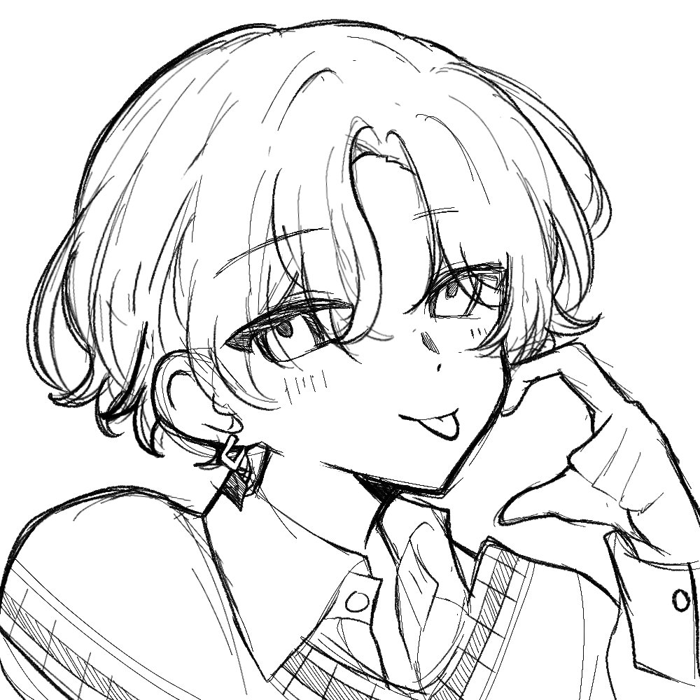 sunxiaokiiru's tweet image. (18trip doodle)

I hope everyone knows what kind of face I was making while drawing him/hj