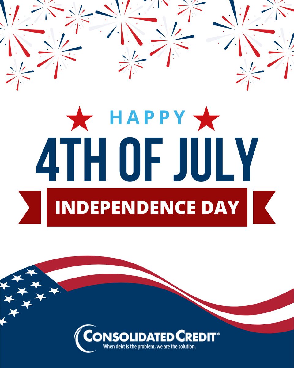 🎆From all of us at Consolidated Credit, Happy Independence Day!🇦🇸

#ConsolidatedCredit #PersonalFinance #IndependenceDay #FinancialIndependence #FinancialFreedom #FourthOfJuly #CreditEducation #DebtManagement #CreditCounseling #HousingCounseling ☎️1-844-450-1789