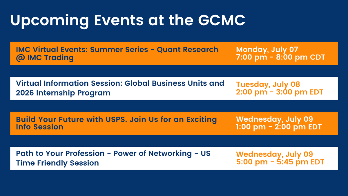 We're keeping your summer eventful with these upcoming events! Don't miss out - register now on Handshake: bit.ly/3VpAt6e

#BaruchCollege #BeBaruch #ZicklinPride #EventsAtTheGCMC
