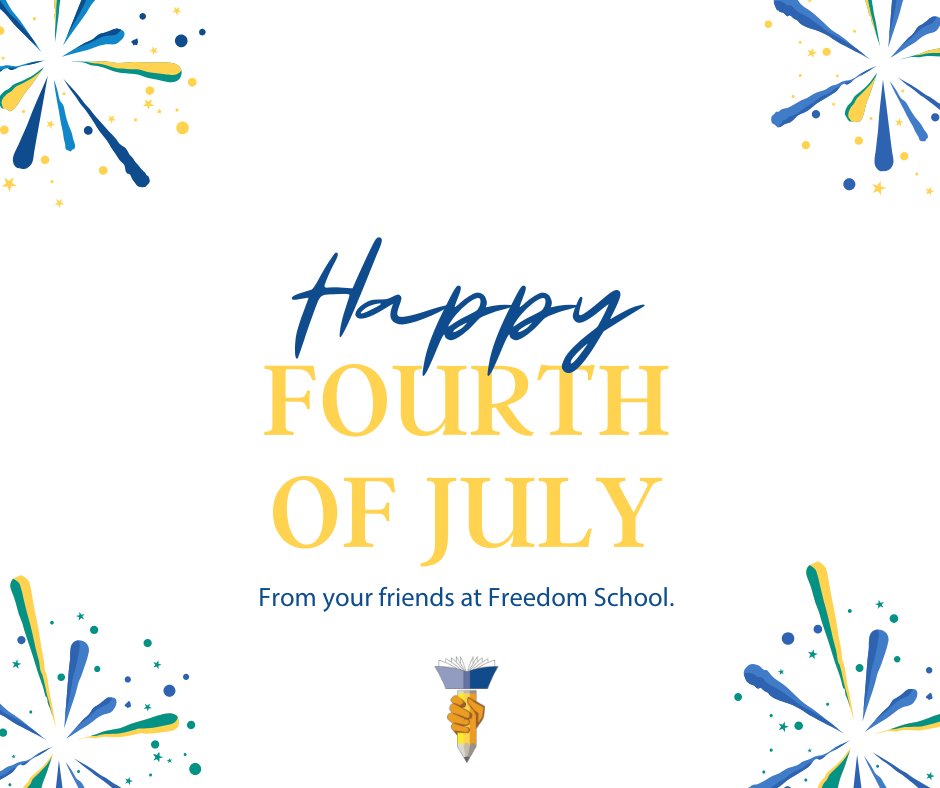 🎆Happy 4th of July!!🎆

Our offices are closed today in observance of Independence Day. We hope you are able to spend this day with you family and friends!💙 We'll be back and ready to assist you on Monday, July 7th. 

#freedomschoolclt #4thofjuly #officeclosure