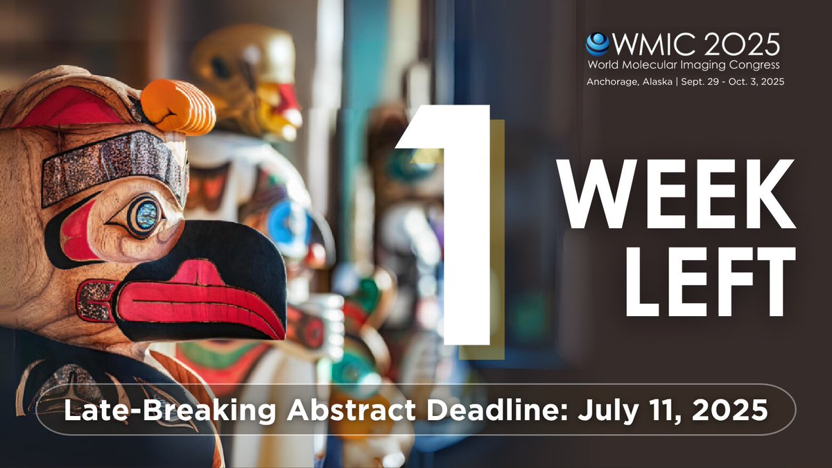 WMIS WMIC (@wmiswmic) on Twitter photo 📣 One week left! The late-breaking abstract deadline for #WMIC2025 is July 11 — don’t miss your chance to present to a  global community advancing molecular imaging in science and medicine.
Submit your abstract today: wmis.org/wmic1/abstract…
Join us in Anchorage this fall! 📣 One week left! The late-breaking abstract deadline for #WMIC2025 is July 11 — don’t miss your chance to present to a  global community advancing molecular imaging in science and medicine.
Submit your abstract today: wmis.org/wmic1/abstract…
Join us in Anchorage this fall!