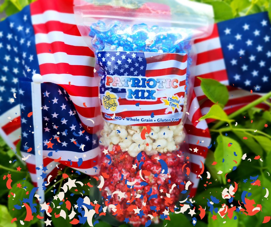 Popontheblock's tweet photo. 🎆 Get ready to pop, sparkle, and celebrate! 🎆
Happy Independence Day from all of us at Pop On The Block!
#PopOnTheBlock #4thofJuly #IndependenceDay #PatrioticPopcorn #GourmetPopcorn #LimitedEdition #RedWhiteAndBlue #SummerSnacks #July4th https://t.co/i4uhvLB92O