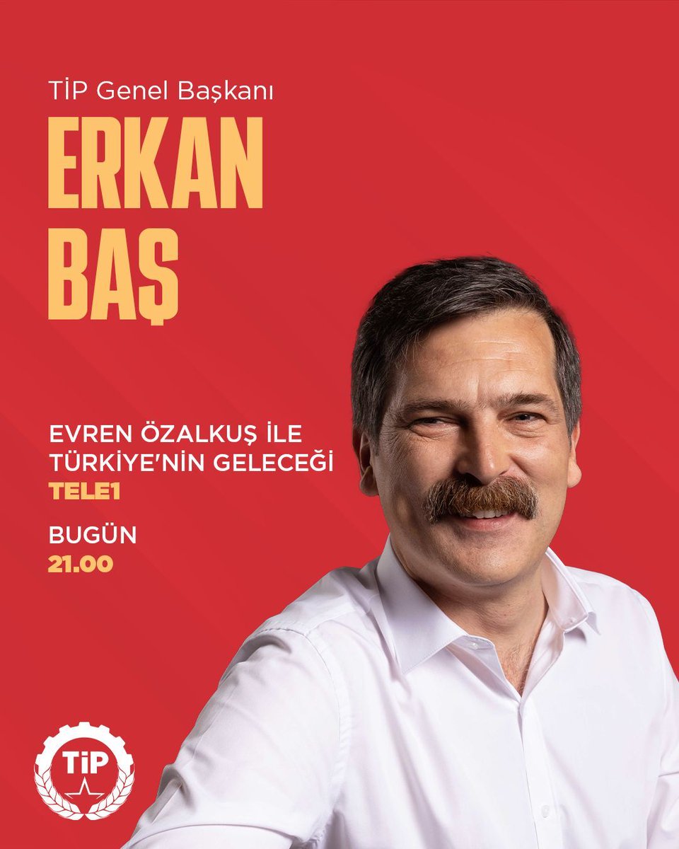 Genel Başkanımız Erkan Baş, bu akşam saat 21.00'de TELE1 ekranlarında Evren Özalkuş'un canlı yayın konuğu olacak.