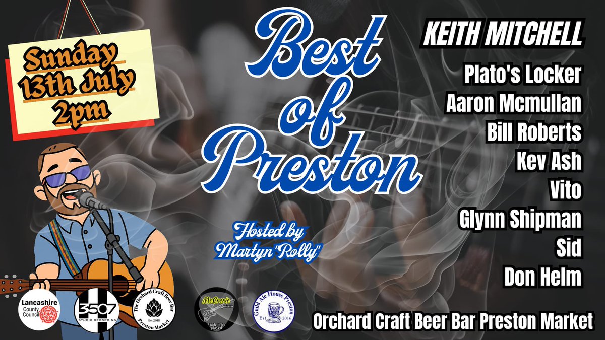Martyn Rolly Music (@prestonukestrum) on Twitter photo A fun BoP โ25 line-up
<a href="/TheOrchardPres1/">The Orchard @ Preston</a>
Next weekโฆand itโs FREE!
<a href="/visitpreston/">Visit Preston</a> <a href="/Prestonphonebox/">๐
ฟ๐๐
ด๐๐๐
พ๐
ฝ ๐
ฟ๐
ท๐
พ๐
ฝ๐
ด๐
ฑ๐
พ๐ โ</a> <a href="/EnjoyTheShowUK/">EnjoyTheShowUK</a> A fun BoP โ25 line-up
<a href="/TheOrchardPres1/">The Orchard @ Preston</a>
Next weekโฆand itโs FREE!
<a href="/visitpreston/">Visit Preston</a> <a href="/Prestonphonebox/">๐
ฟ๐๐
ด๐๐๐
พ๐
ฝ ๐
ฟ๐
ท๐
พ๐
ฝ๐
ด๐
ฑ๐
พ๐ โ</a> <a href="/EnjoyTheShowUK/">EnjoyTheShowUK</a>