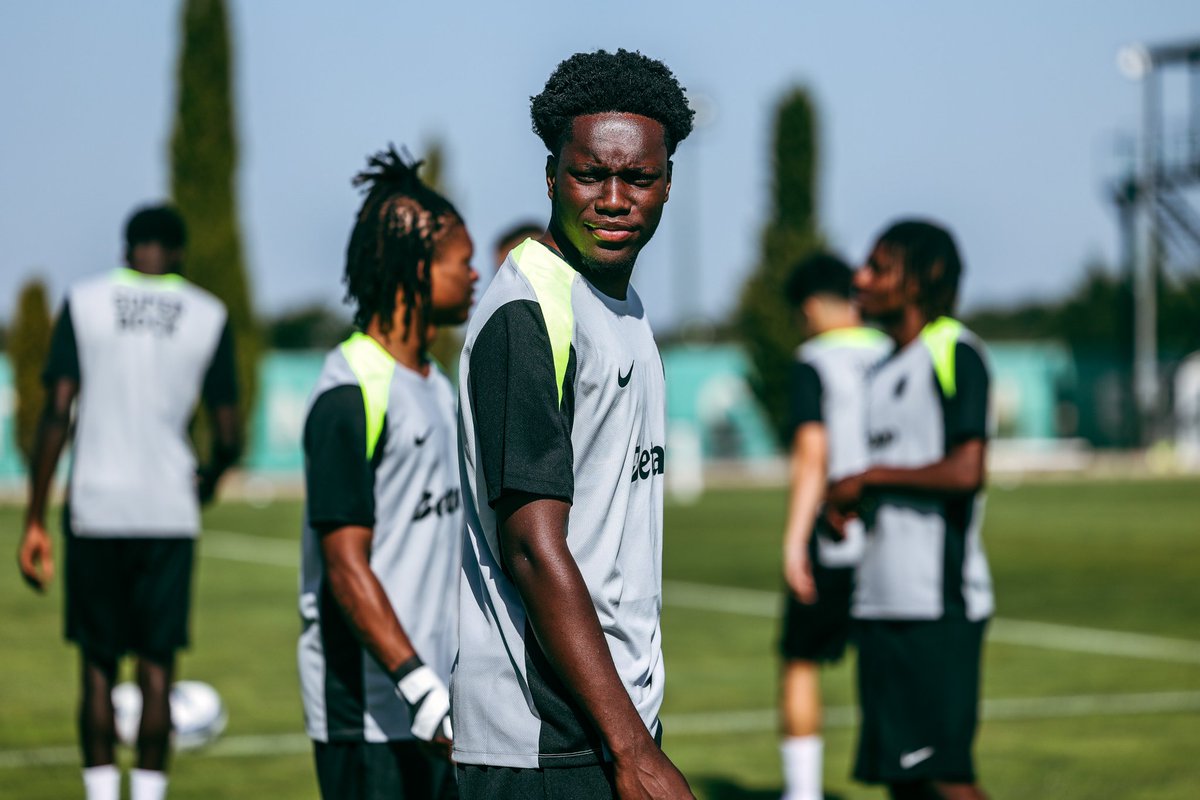 SportingCP's tweet photo. O #SportingB já prepara a nova época em campo 💪 https://t.co/qBV4SVxgNK